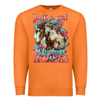 Carrot just a girl who loves horses mustang Premium Sweatshirt - LillyAllenDesigns