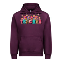 Mauve Wine teach them love them watch them grow teacher Urban Hoodie - Artiststas