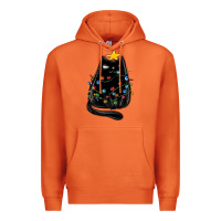 Carrot christmas cat with lights Premium Hoodie - MaliasSmallBusiness