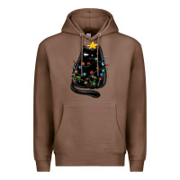 Chestnut christmas cat with lights Premium Hoodie - MaliasSmallBusiness