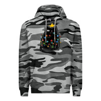 Slate Camo christmas cat with lights Premium Hoodie - MaliasSmallBusiness