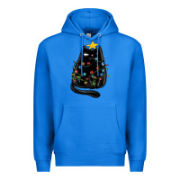 True Royal christmas cat with lights Premium Hoodie - MaliasSmallBusiness
