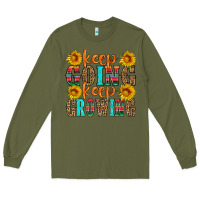 Army Green keep going keep growing Long Sleeve Tee - HRA Design Shop