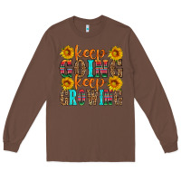 Chestnut keep going keep growing Long Sleeve Tee - HRA Design Shop