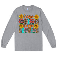 Heather Grey keep going keep growing Long Sleeve Tee - HRA Design Shop