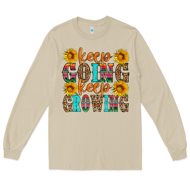 Keep Going Keep Growing Long Sleeve Tee by HRA Design Shop | Teevron