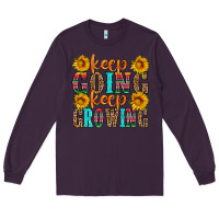 Plum keep going keep growing Long Sleeve Tee - HRA Design Shop