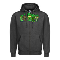 Charcoal Heather lucky st patrick s day Zipper Hoodie - Artiststas
