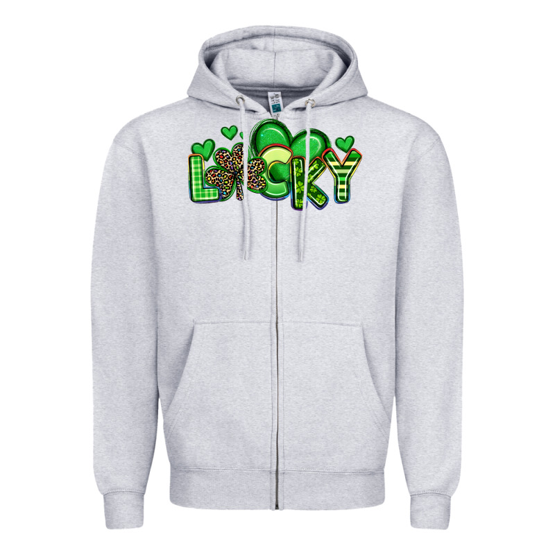 Lucky St Patrick S Day Zipper Hoodie by Artiststas | Teevron