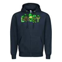 Navy lucky st patrick s day Zipper Hoodie - Artiststas