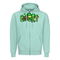 Seafoam lucky st patrick s day Zipper Hoodie - Artiststas