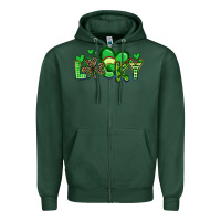 Sports Green lucky st patrick s day Zipper Hoodie - Artiststas