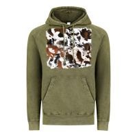 Vintage Olive cowhide mixed background Vintage Hoodie - RanaPortraitStore