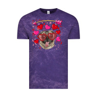 Cloud Purple valentine's day  pug Vintage Tee - RanaPortraitStore