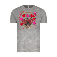 Cloud Rock valentine's day  pug Vintage Tee - RanaPortraitStore