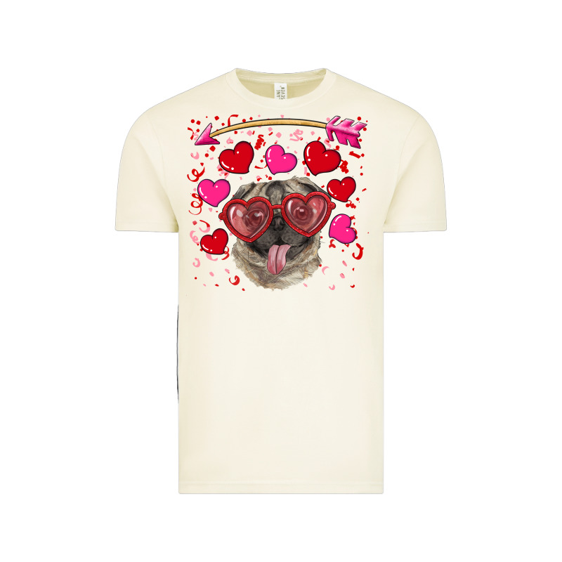 Valentine's Day  Pug Vintage Tee by RanaPortraitStore | Teevron