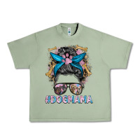 Oil Green dog mama messy bun Urban Heavy Tee - BarkalooDesign