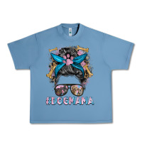 Pebble Blue dog mama messy bun Urban Heavy Tee - BarkalooDesign