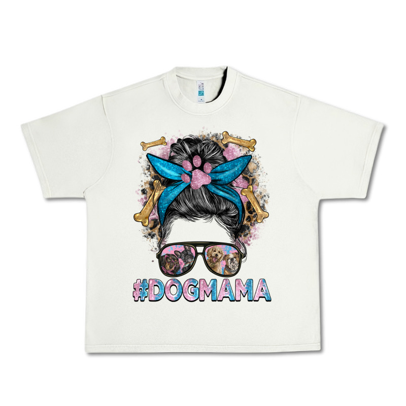 Dog Mama Messy Bun Urban Heavy Tee by BarkalooDesign | Teevron