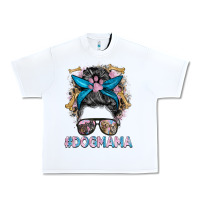 White dog mama messy bun Urban Heavy Tee - BarkalooDesign