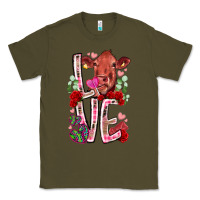 Army Green love cow valentine Classic Tee - RacoonDesign