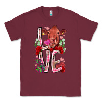 Burgundy love cow valentine Classic Tee - RacoonDesign