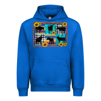 Cobalt cow sunflower leopard Urban Hoodie - Artiststas