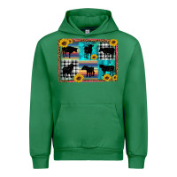 Emerald cow sunflower leopard Urban Hoodie - Artiststas