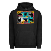 Pigment Black cow sunflower leopard Urban Hoodie - Artiststas