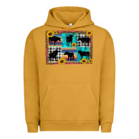 Pigment Peanut Butter cow sunflower leopard Urban Hoodie - Artiststas