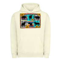 Pigment Pistachio cow sunflower leopard Urban Hoodie - Artiststas