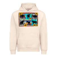 Sandshell cow sunflower leopard Urban Hoodie - Artiststas