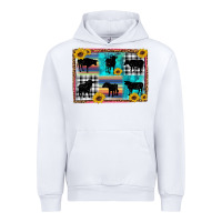 White cow sunflower leopard Urban Hoodie - Artiststas