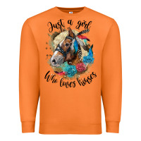 Carrot just a girl who loves horses haflinger Premium Sweatshirt - LillyAllenDesigns