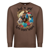 Chestnut just a girl who loves horses haflinger Premium Sweatshirt - LillyAllenDesigns