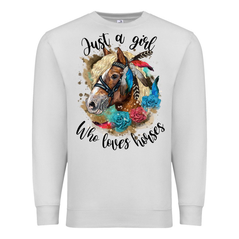 Just A Girl Who Loves Horses Haflinger Premium Sweatshirt by LillyAllenDesigns | Teevron