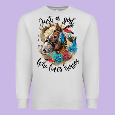 Just A Girl Who Loves Horses Haflinger Premium Sweatshirt Designed By Lillyallendesigns