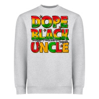 Heather Grey dope black uncle with stars Heavyweight Sweatshirt - texasbilliewilder