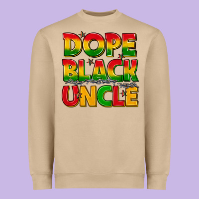 Dope Black Uncle With Stars Heavyweight Sweatshirt Designed By Texasbilliewilder