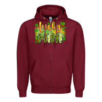Burgundy lucky mini Zipper Hoodie - Artiststas