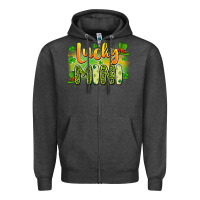 Charcoal Heather lucky mini Zipper Hoodie - Artiststas