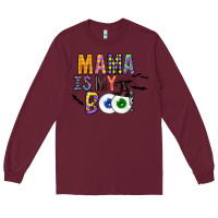 Burgundy Mama is my Boo Long Sleeve Tee - CowhideDigitalArt