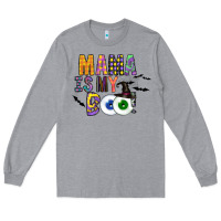 Heather Grey Mama is my Boo Long Sleeve Tee - CowhideDigitalArt