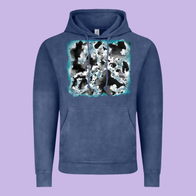 Vintage Hoodie cowhide glitter tooled leather background