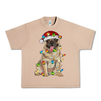 Burro pug with christmas lights Urban Heavy Tee - RanaPortraitStore