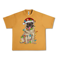 Peanut Butter pug with christmas lights Urban Heavy Tee - RanaPortraitStore