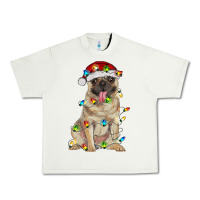 Pistachio pug with christmas lights Urban Heavy Tee - RanaPortraitStore