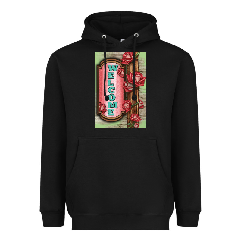 Western Red Roses Welcome Heavyweight Hoodie by LillyAllenDesigns | Teevron