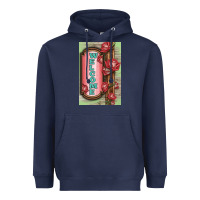 Navy Western Red Roses Welcome Heavyweight Hoodie - LillyAllenDesigns