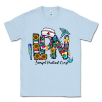 Dusty Blue lpn licensed practial nurse Classic Tee - CowhideDigitalArt